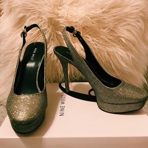 Nine West sparkling heels